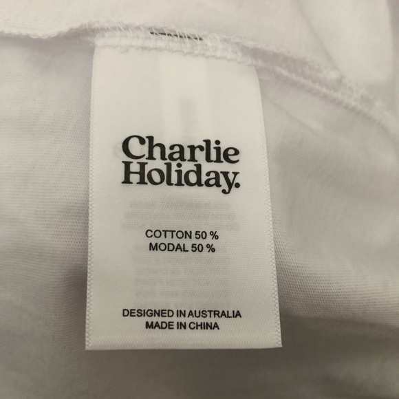 Charlie Holiday♦️2/$25 Tropico Golden Coast oversized boyfriend tee small New - Picture 10 of 13